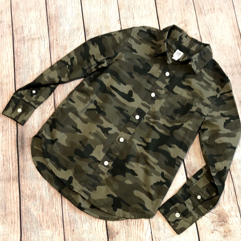 Gap Kids (Unisex) Camouflage Button Up